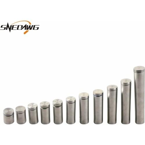 4pcs 19mm Dia. Advertisement Nail Standoff 20-100mm Stainless Steel Glass Standoff Advertisement Screw Bolt for Hanging Picture