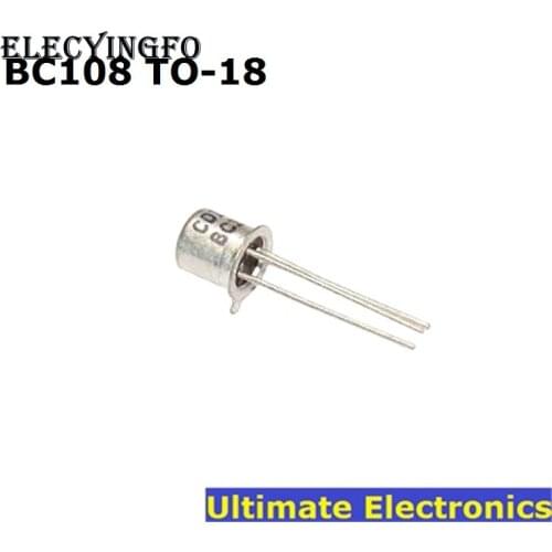 50pcs BC108 BC108B TO-18 NPN Small Signal Transistor
