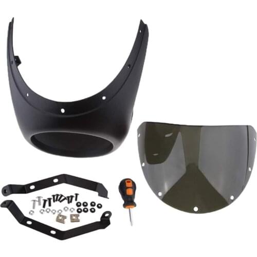 7'' Motorcycle Headlight Fairing Screen Cover Universal for Cafe Racer Stylish Design Offers Some Protection