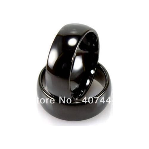 Free Shipping!Wholesales USA Hot Sales E&C Jewelry Mens Tungsten Domed Ring Polish and Black Plating His/Her Best Wedding Ring