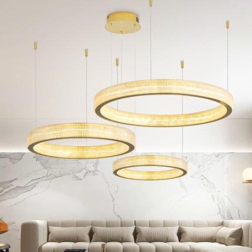 Big large modern chandelier led kitchen hanging lamp indoor lighting bedroom light multilayer structure acrylic lampshade lustre