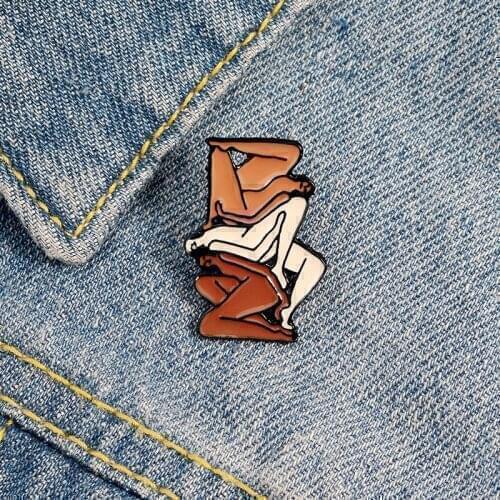 Creative Art Body Illustration Bag Shirt Brooch Pins Metal Broches for Men Women Badge Pines Metalicos Brosche Accessories