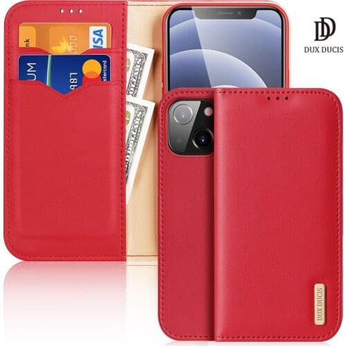 For iPhone 13 Case DUX DUCIS Hivo Series Flip Cover Luxury Leather Wallet Case Full Good Protection Steady Stand чехол на айфон