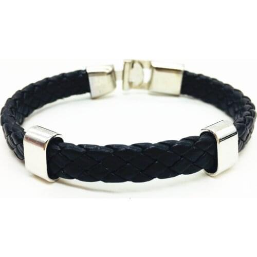 Black Design Vintage Fashion Cuff Bangle Retro Brown Woven Rope Men Leather Bracelets Women Jewelry Accessories