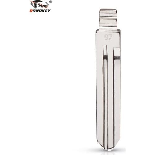 Dandkey 10pcs/Lot NO.97 Metal Blank Uncut Flip KD Remote Key Blade For Hyundai Elantra For Kia Key Blade G235