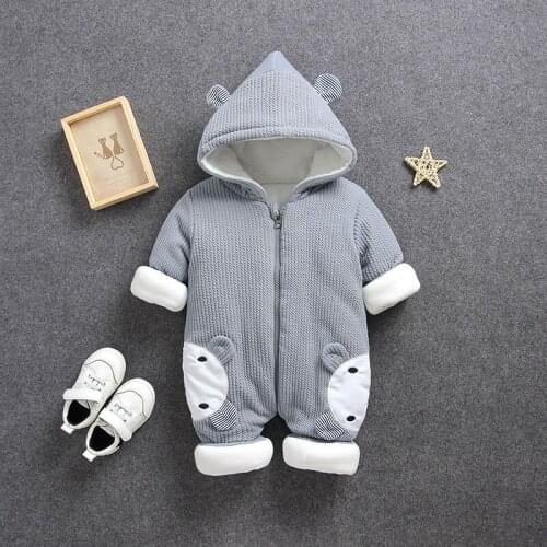 Baby Winter Clothes Boy Rompers Baby Girl Newborn Clothing Children Toddler Outerwear Girls Warmer Jumpsuit Kids Hooded Overalls