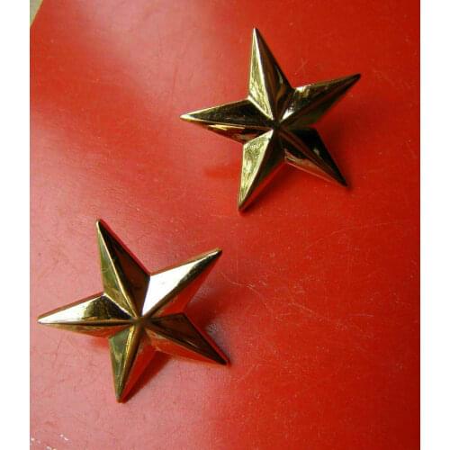 Two WW2 US Army 1 Star Brigadier General Rank Insignia Metal Badge Pin Golden armyshop2008