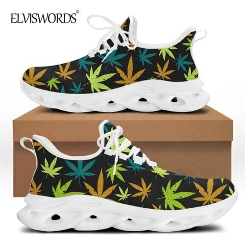ELVISWORDS Womens New Lace-up Sneaker Brand Design Flex Control Running Shoes Non-slip Bottom Teen Boys Leisure Footwear