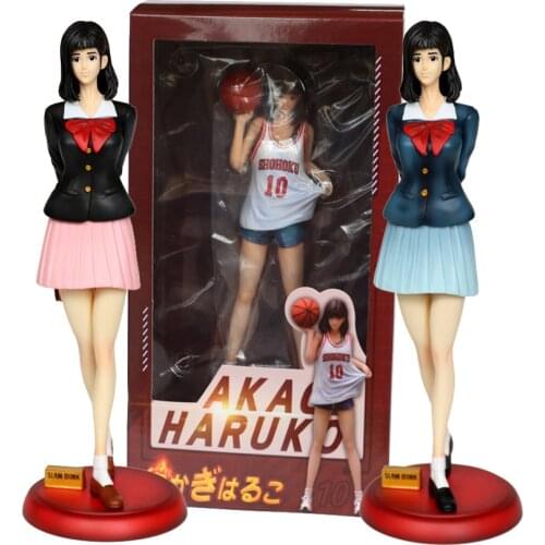 New PVC Anime SLAM DUNK Akagi Haruko Action Figure Hanamichi Sakuragi Girl Model Slamdunk Figurine Toy 4 Colors Gifts