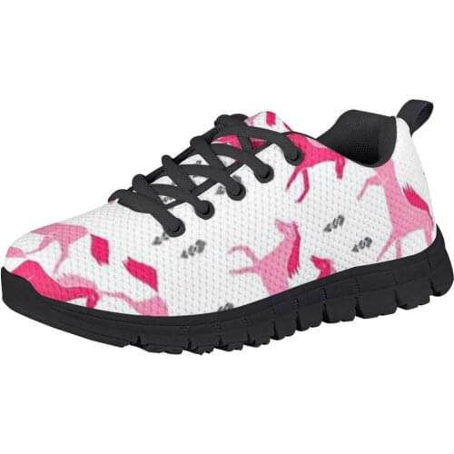 HYCOOL Children Shoes Grassland Running Horse Pattern Teen Girl Casual Comfortable Footwear Kids Outdoor Sport Mesh Sneakers
