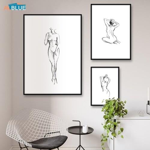 Sexy Woman Body Wall Art Canvas Painting Nordic Poster And Prints Wall Picture For Living Room Minimalist Modern Home Decorative