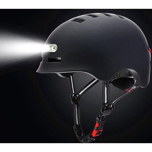 Motorcycle LED Head Light Helmet Cycling Adults Men Women MTB Bicycle Safety Protect USB Charging Riding Helmet