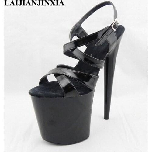 LAIJIANJINXIA New Women New 20cm Ultra High Heels Platform Sandals Night Club Party Wedding Dress Dancing Shoes Pole Dance Shoes