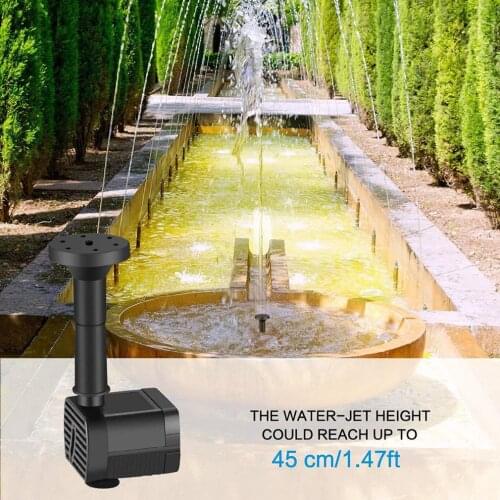New 7V 1.4W Solar Fountain Pump Solar Pond Pump Solar Panel Water Pump For Garden Pool Pond Aquarium Fountain With 4 Nozzles