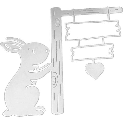 Easter Bunny Indicator Metal Cutting Dies Stencil Scrapbooking DIY Album Stamp