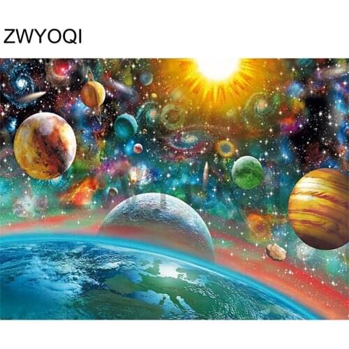 Full Round Diamond mosaic Planet 5DDIY Diamond painting Cross stitch Full Square Diamond embroidery Jupiter Mercury Venus Saturn