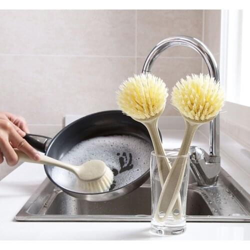 Dropshipping Handheld Cleaning Brush Long-handled Washing Dishes Brush Pot Can Cleaning Brush Kitchen Multifunction brush