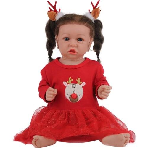 Christmas Silicone Bebe Dolls Realistic Reborn Baby Dolls Silicone Soft Kids Christmas Gift Best Playmates