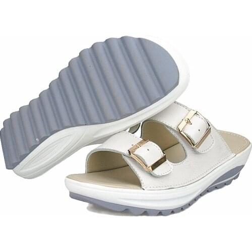 2021 Casual Womens Sandals Summer Flats Shoes Platform Wedges Female Slides Beach Flip Flops Plus Size 35-42 Zapatos De Mujer