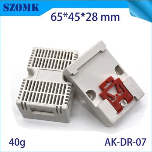 10 pcs) plastic electronics enclosure wall mount enclosure plastic din rail enclosure electrical case plc enclosure 65*45*28mm