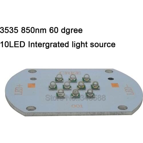 10W 3535 Infrared IR 850nm 60 degree beaming angle High Power LED Emitter Light DC15V-17V 350mA Aluminum or Copper PCB for DIY