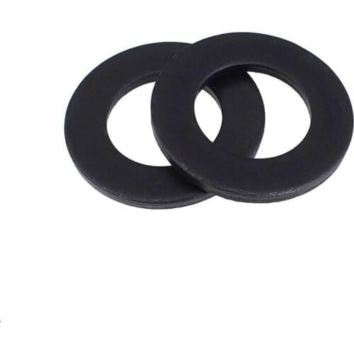 100pcs/lot M2.5 M3 M4 M5 M6 M8 Black Carbon Steel Washer Plated Flat Spacer Washer Seals Gasket Ring