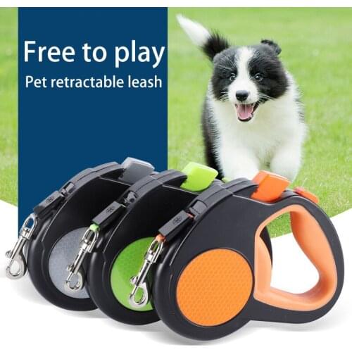 2.5M/5M Automatic Retractable Telescopic Pet Leash Belt Outdoor One-Button Control Dog Tractor Pet Supplies
