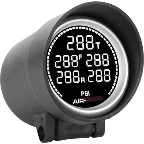 2in Car Air Pressure Gauge Pneumatic Shock Absorber Air Storage Tank Pressure Meter 7 Colors Backlight Air Pressure Display