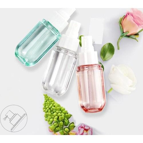 3Pcs 40/60ml Travel Mini Refillable Clear Perfume Press Pump Empty Spray Bottle
