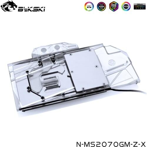 Bykski Water Cooling Block For MSI Geforce RTX2070 GAMING Z ,MSI Geforce RTX2070 ARMOR /8G OC ,VGA Block ,N-MS2070GM-Z-X
