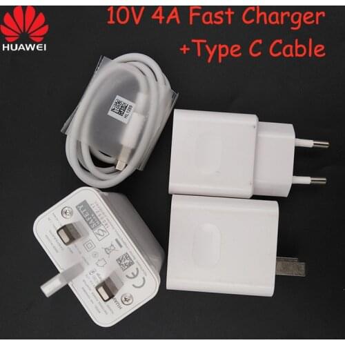 Huawei 10V 4A Fast Charger EU/US/UK Super Charging Adapter 5A Type C Cable For Mate 20 30 X RS Honor Magic 2 V30 V20 P30 P40 Pro