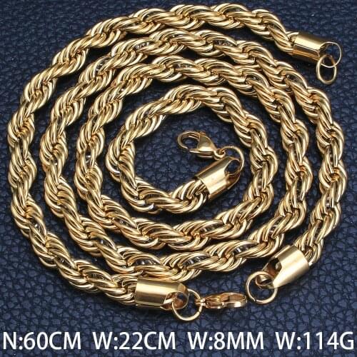 Chains High Quality Fashion Stainless Steel Jewelry Set 60CM Chain Necklace Bracelet For Man Party Gift SFHKBTJP1