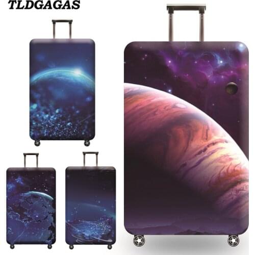 TLDGAGAS Elastic Fabric Illustration Luggage Protective Cover Suit For 18-32 Inch Trolley Case Suitcase Cover Travel Accessories