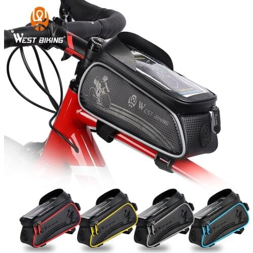 WILD MAN New Bike Bag Frame Front Top Tube Cycling Bag Waterproof Phone Case Touchscreen Bag MTB Pack Bicycle Accessories Hot