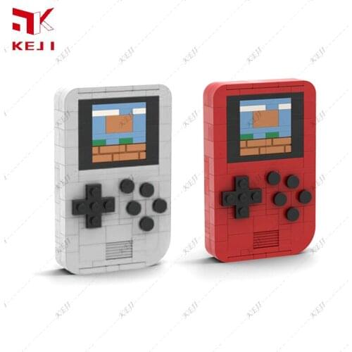 KEJI Nostalgic Handheld Portable Retro Mini Game Console Player Building Blocks Model Bricks Kit Kid Toys Christmas Gift