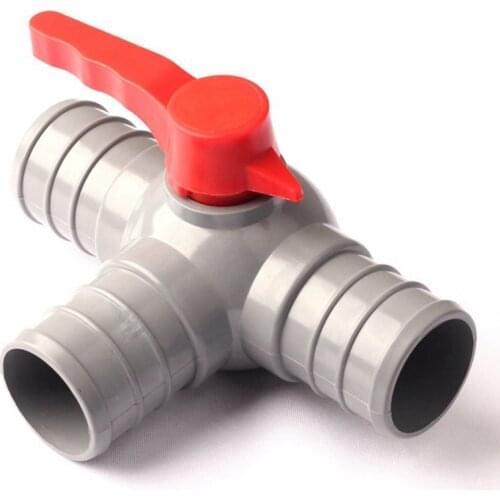 G 2''/50mm Drip Irrigation Tape Equal Tee Ball Valve Connector PVC Material Thicken Durable Brand NNW Micro Spray/Drip Fittings