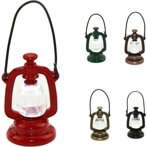 1/12 Scale Miniature Dollhouse Accessories Decoration Mini Oil Lamp Kids Doll Toys For Kids Birthday Party Gift Christmas