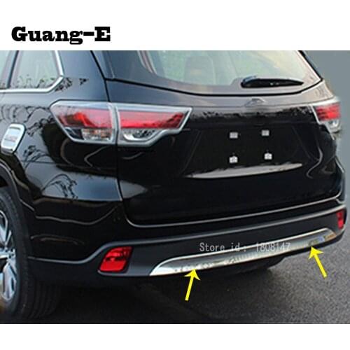 Car sticker body cover styling protection bumper ABS trim rear back tail bottom hood 1pcs for Toyota Highlander 2015 2016 2017