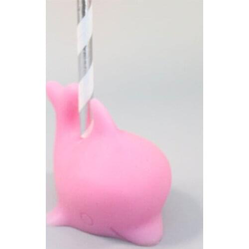 2020 NEW hot sale 8mm silicone marine series dolphin straw topper mold