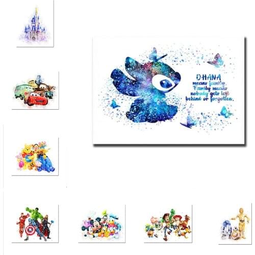 Disney Anime Lilo Quotes Canvas Painting Cute Stitch Marvel Interstellar Baby Posters Prints Wall Art Pictures for Home Decor