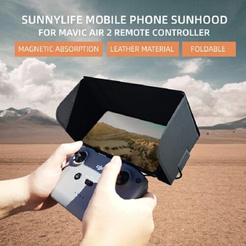 Practical Durable Dji Mini 2 Sunshade Magnetic Foldable Mobile Phone Sun Hood for Dji Mavic Air 2 Remote Control Accessories