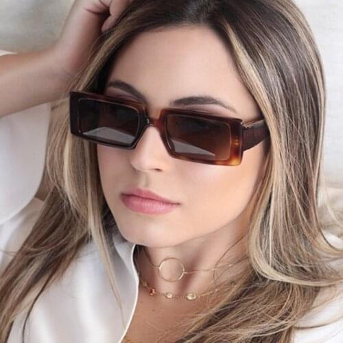 QPeClou 2021 New Fashion Vintage Small Square Sunglasses Women Brand Designer Candy Color Sun Glasses Oculos Feminino UV400