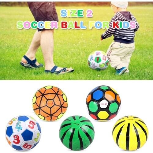 Size 2 Kids Soccer Ball Inflatable Soccer Training Ball Children Playing Training Balls Gift for Children Students