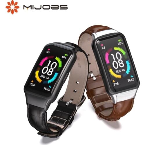 For Huawei Band 6 Strap for Honor Band 6 Bracelet Wristband Genuine Leather for Huawei Band 4 Strap for Honor Band 5i Wrist Belt