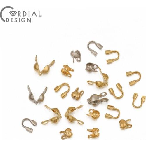 Cordial Design 100Pcs DIY Jewelry Accessories/Hand Made/Crimp & End Beads/Genuine Gold Plating/Jewelry Findings & Components