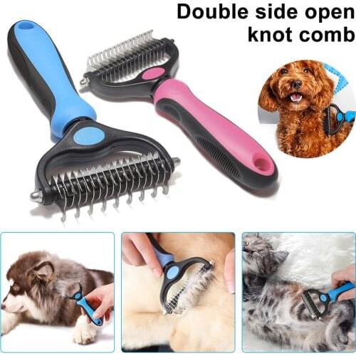 Pet Grooming Hair Removal Comb Tool Dog Cats Fur Trimming Clipper Brush Blade Tools for Matted Long Curly Hair Pet Supplies