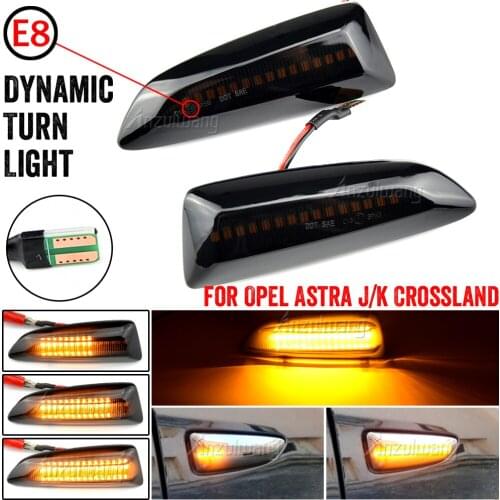 For Opel Vauxhall Astra J K Crossland X Grandland Insignia B Zafira C LED Dynamic Turn Signal Light Side Marker Lamp Blinker