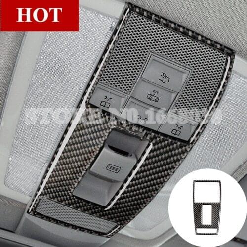 Carbon Fiber Front Reading Light Trim Cover 1pcs For Benz C Class W204 2008-2013 Car accesories interior Car Trim