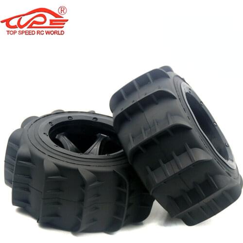 Top Big Rear Desert Wheel Tire Sets For HPI KM ROVAN BAJA 5B 5T 5SC 200MM*90MM