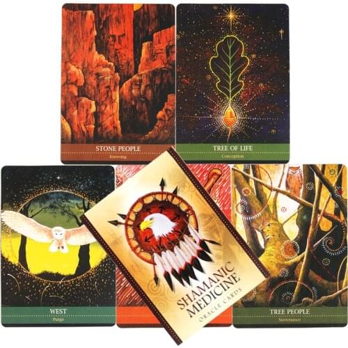 High Quality Special Style Classic New Shamanic Medicine Tarot Cards Popular Style Oracle Cards with Guide Book Board Game